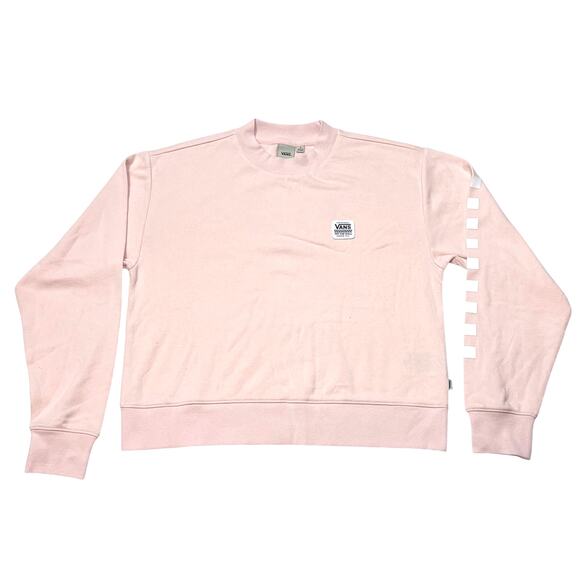 Vans Off The Wall Classic Pullover Sweater Women Small Pink Sweatshirt New - Picture 1 of 4